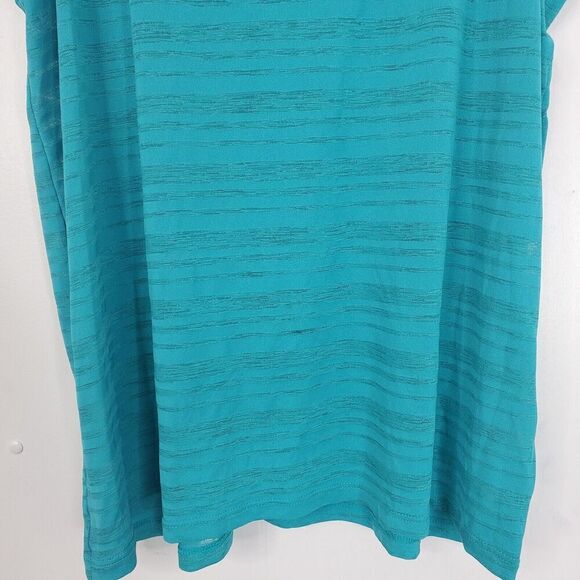 Nike Sheer Striping Tank Top Racerback Blue Workout Running Womens M Dri Fit - Picture 4 of 11